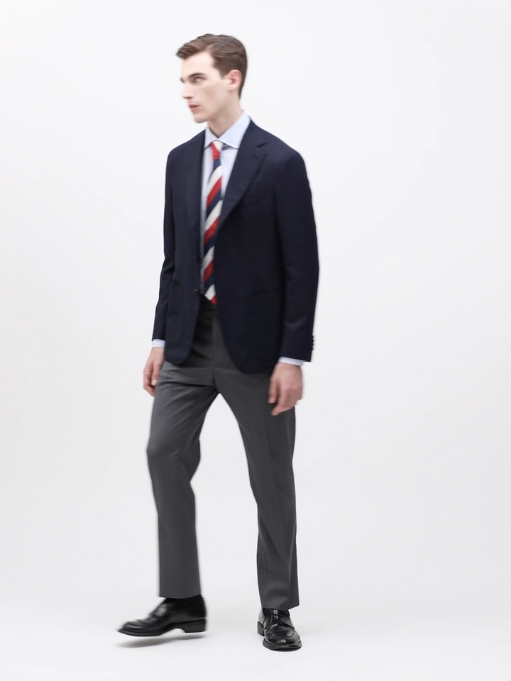CARUSO BLUE WOOL AIDA JACKET
