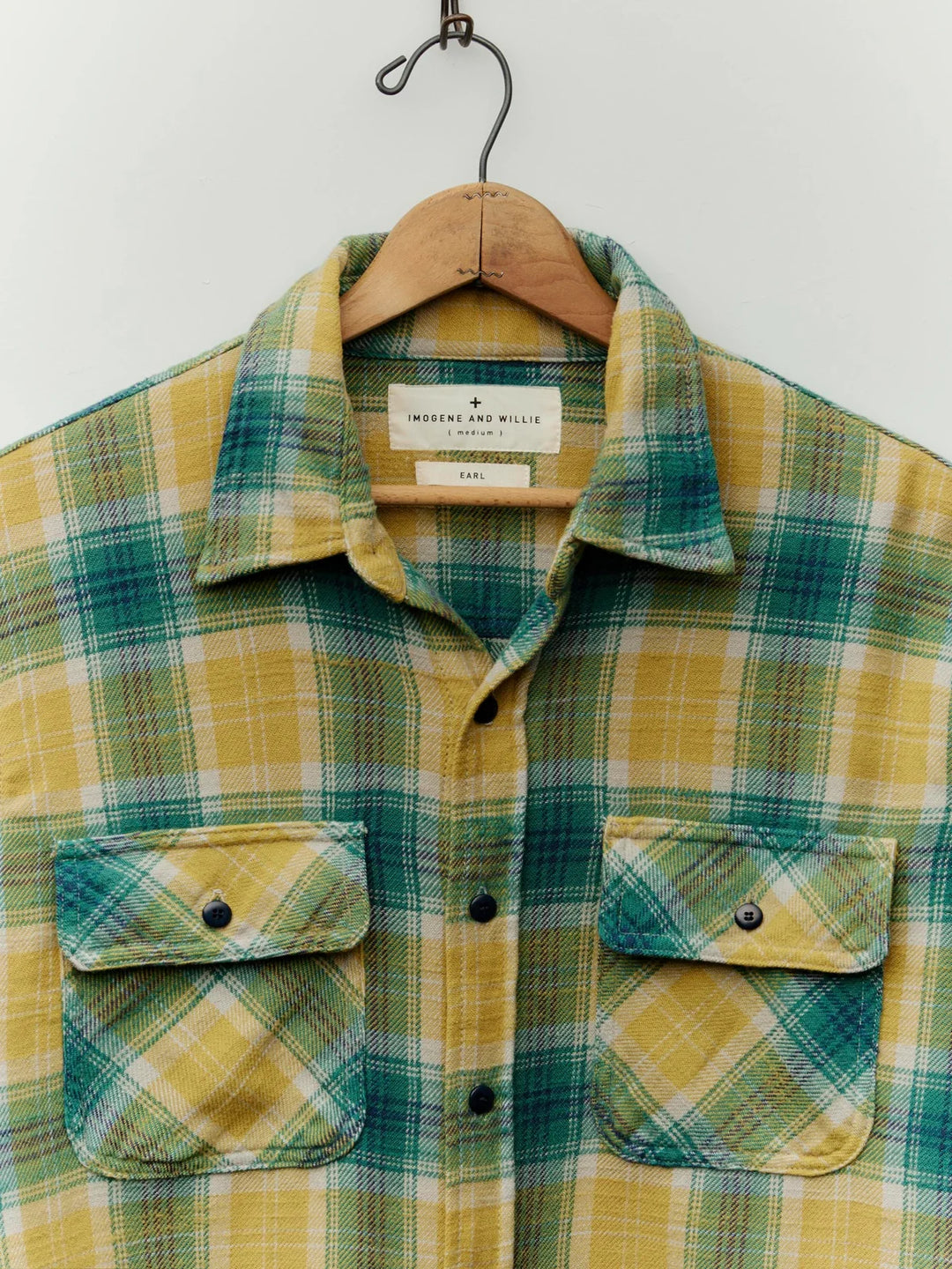 IMOGENE + WILLIE EARL PLAID SHIRT IN JUNIPER
