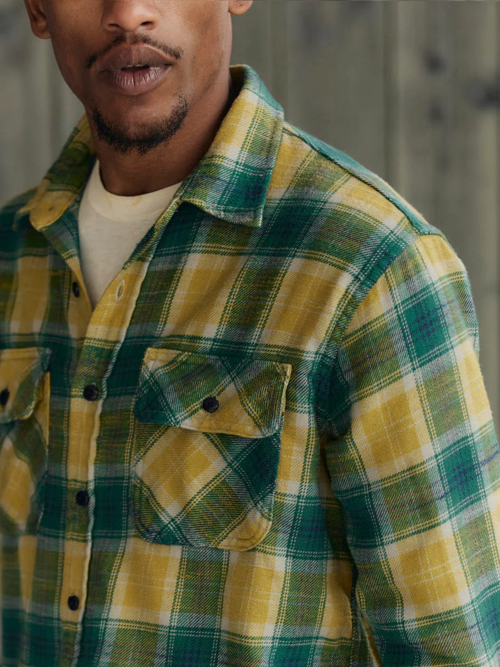 IMOGENE + WILLIE EARL PLAID SHIRT IN JUNIPER